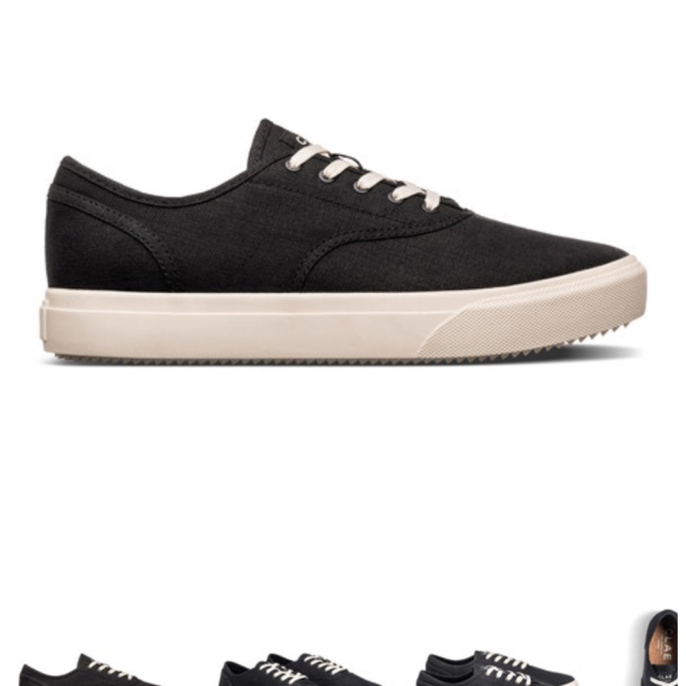 Clae August Black Canvas Sneakers